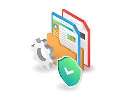 Folder data security vector