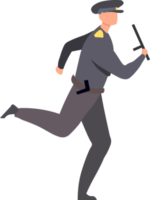 a police character who is running after or catches something png