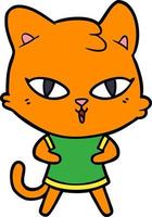 Vector cartoon cat