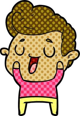 happy cartoon man