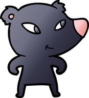 lindo oso de dibujos animados vector