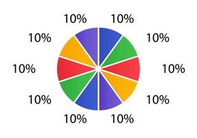 Cycle diagram for infographics.  2d pie chart. vector