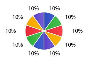 diagrama de ciclo para infografías. gráfico circular 2d. vector