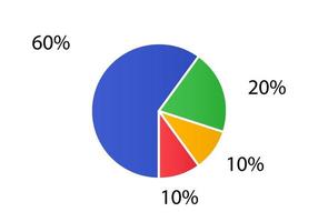 Cycle diagram for infographics.  2d pie chart. vector