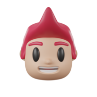 3d illustrazione avatar profilo uomo png