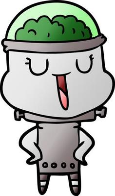 happy cartoon robot