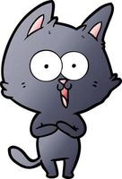 funny cartoon cat vector