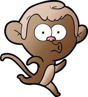 cartoon surprised monkey vector