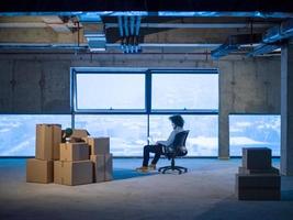 businessman on construction site photo