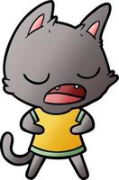 talking cat cartoon vector