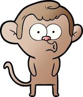 cartoon hooting monkey vector