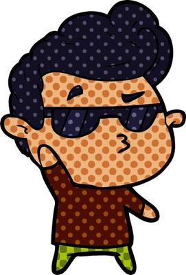 cartoon cool guy