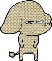 annoyed cartoon elephant vector