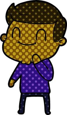 cartoon friendly man