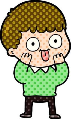 cartoon man staring