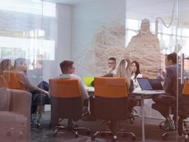 Startup business team at a meeting photo
