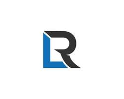 Creative LR Or RL Letter Initial Logo Design Template Vector Illustration.