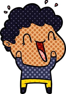 cartoon happy man
