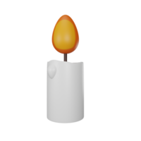 3d rendering of candle halloween icon png