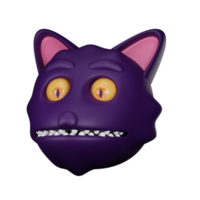 renderização 3D do ícone de halloween de lobisomem png