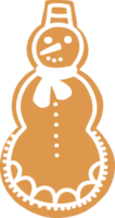 Christmas gingerbread in the form of a snowman. png