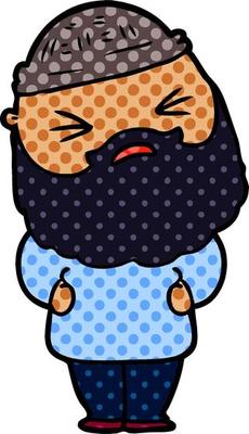 cartoon man with beard