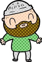 cartoon bearded man vector