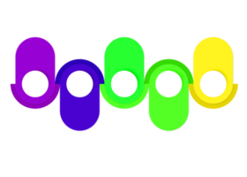 Five steps colorful object for infographic template. png