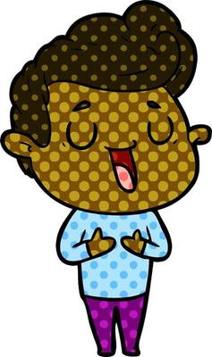 happy cartoon man