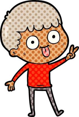 cartoon man staring
