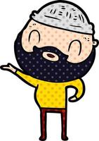 cartoon bearded man vector