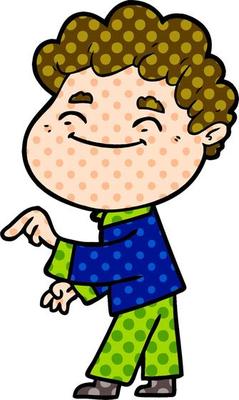 cartoon friendly man