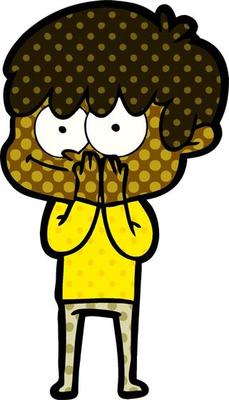 happy cartoon man