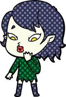 cute cartoon vampire girl vector