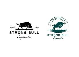 Strong Bull Logo Design Template vector