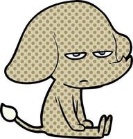 annoyed cartoon elephant vector