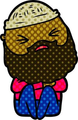 cartoon man with beard