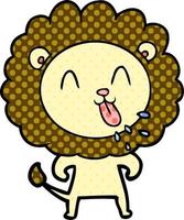 happy cartoon lion vector