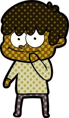 happy cartoon man