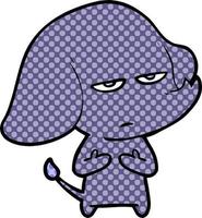 annoyed cartoon elephant vector