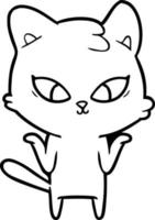 cute cartoon cat vector