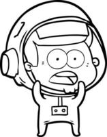 cartoon surprised astronaut vector