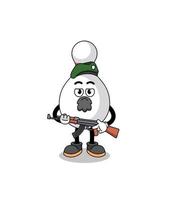 Character cartoon of bowling pin as a special force vector