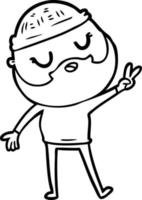 cartoon man with beard vector