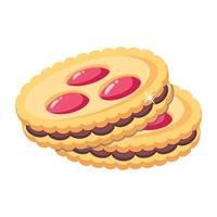 A handy flat icon of cookies vector