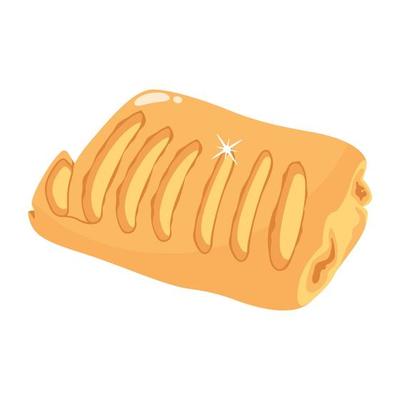 Cheese sandwich flat icon, customizable design