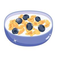 Get this amazing flat icon of cereal vector