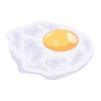 A well-designed flat icon of fried egg vector