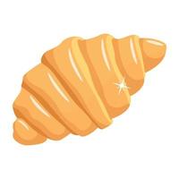 Check out flat icon of croissant bread vector