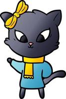 Vector cartoon cat